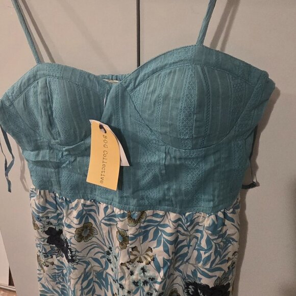 Blue floral jumpsuit - Picture 3 of 4